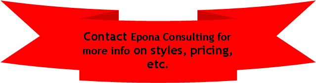 Curved Down Ribbon: Contact Epona Consulting for more info on styles, pricing, etc.